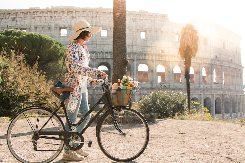 Cykel utanför Colosseum
