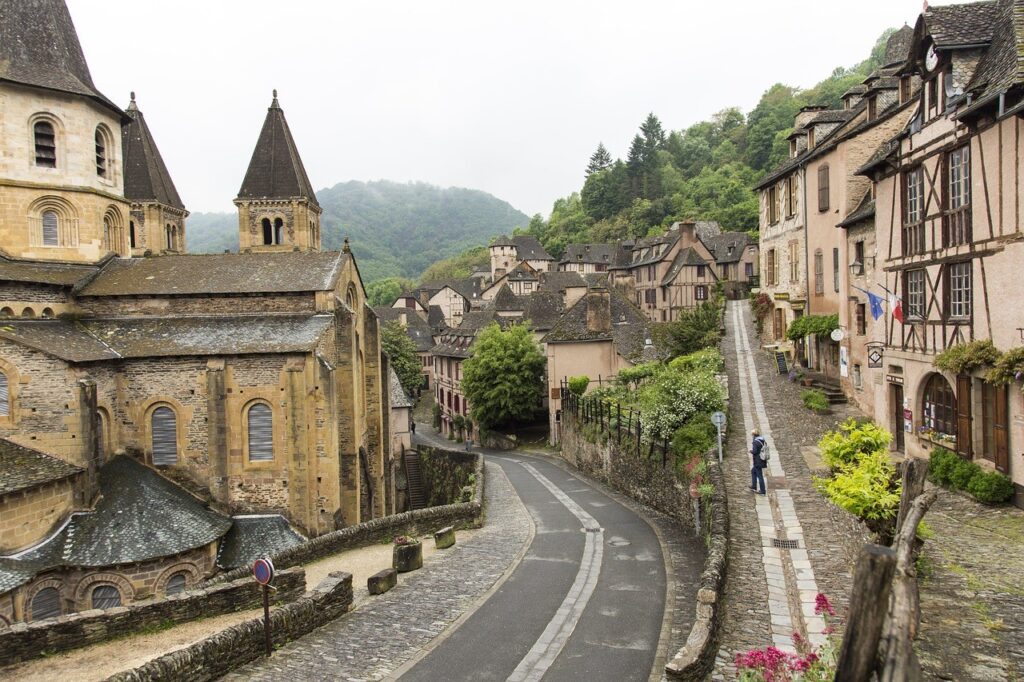 Conques old town in France