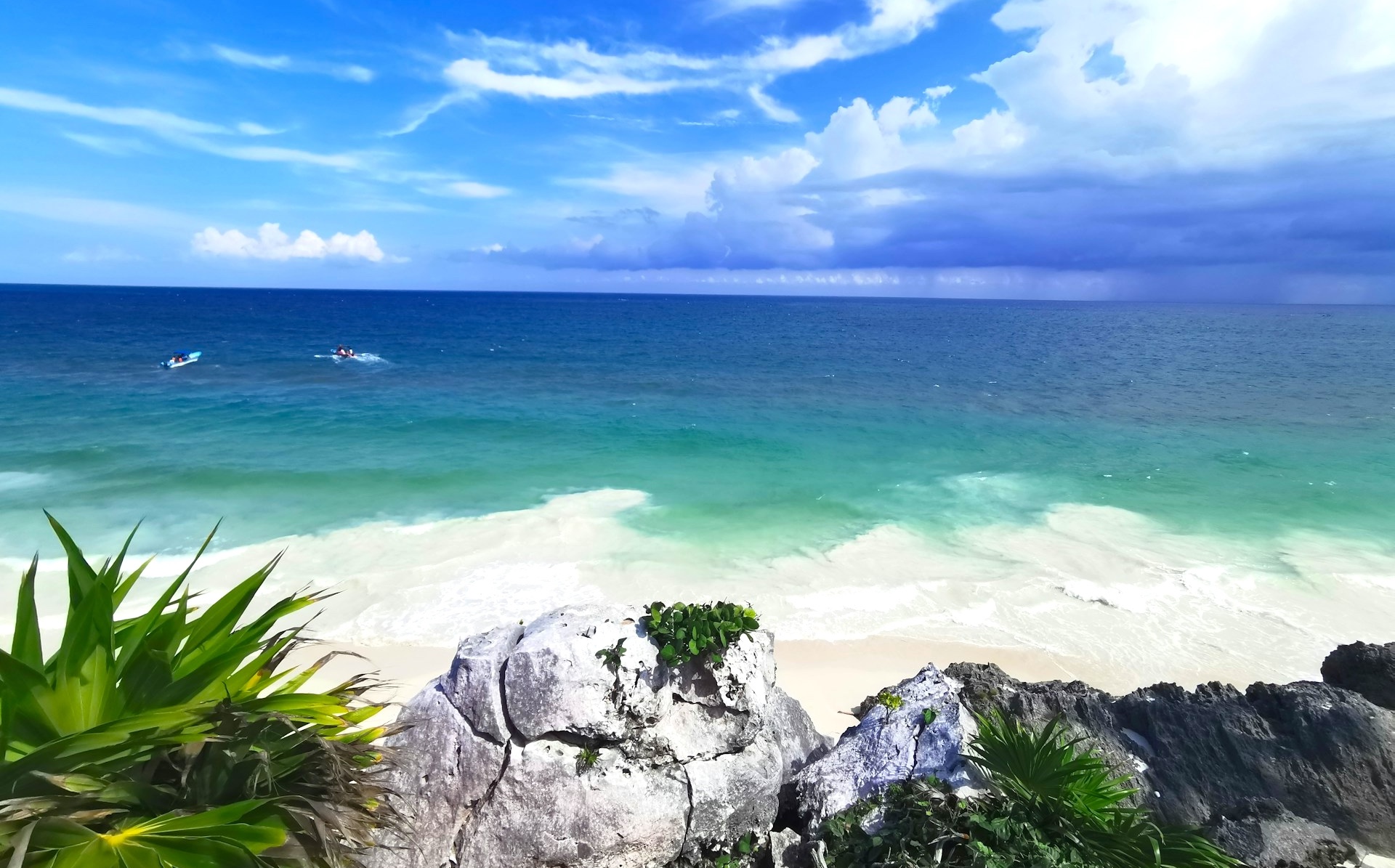Havet i Tulum i Mexico